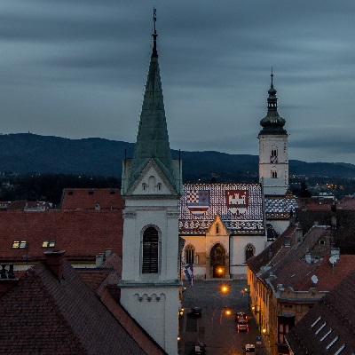 Karácsonyi fények Zágrábban